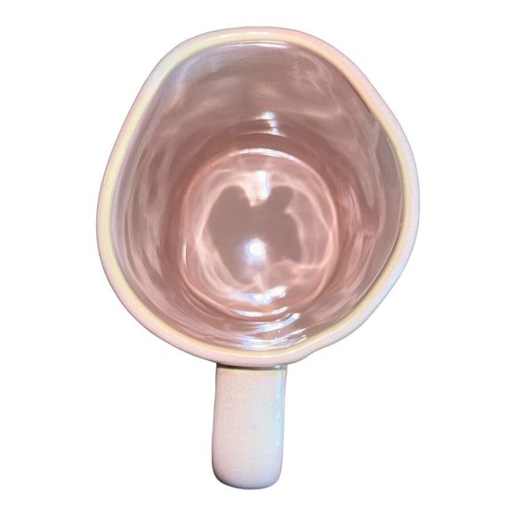 RARE Rae Dunn by Magenta Mushrooms Pink Peach Mug HTF And NWT - Picture 4 of 5